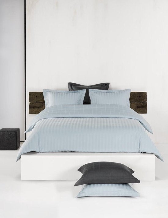 De Witte Lietaer Bettbezug Baumwolle Satin Zygo - Einzel - 140 x 220 cm - Blau
