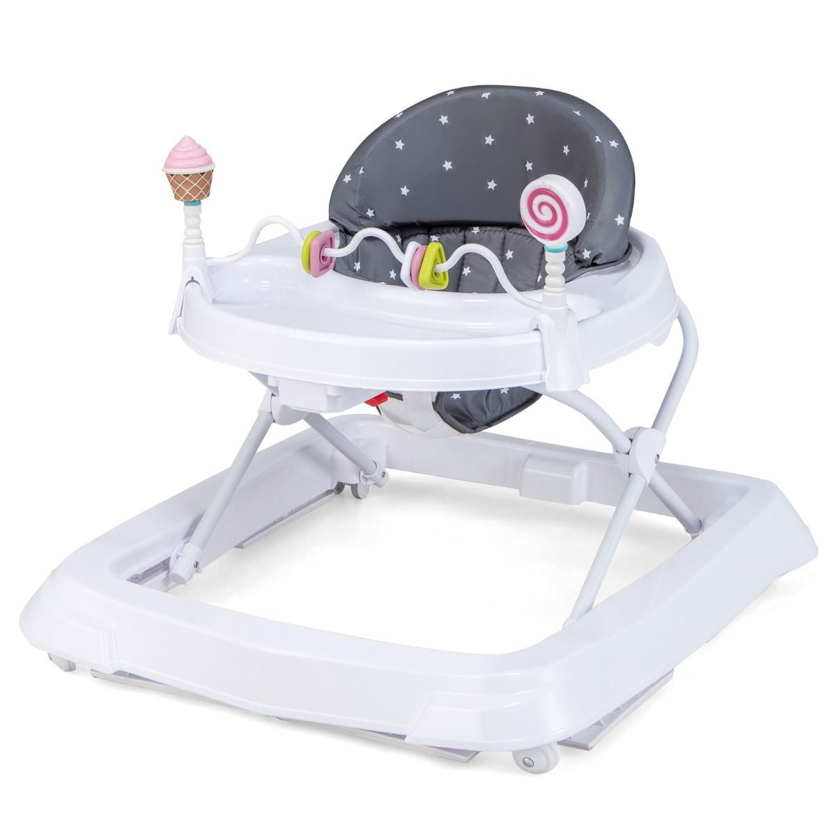 Coast Lauflernhilfe für Babys - verstellbar - abnehmbares Sitzkissen - grau