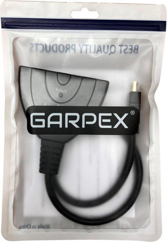 Garpex® HDMI Umschalter - HDMI Splitter - HDMI Splitter 3 in 1 out - HDMI Kabel - 4K Ultra HD