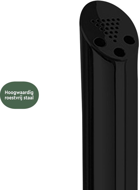 BRASQ Aschenbecher Upright Schwarz - 2 Liter Fassungsvermögen - Raucherstange, Buche Säule - 21x21x92 cm Upright Aschenbecher für den Innen- und Außenbereich