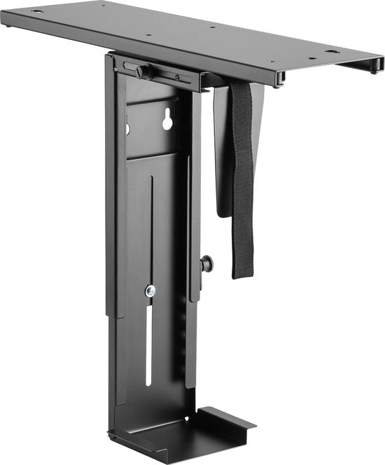BRASQ Universal CPU-Halterung Schwarz - Verstellbarer CPU-Ständer - Kabelmanagement - 360-Grad-Drehung - Kapazität 10 KG