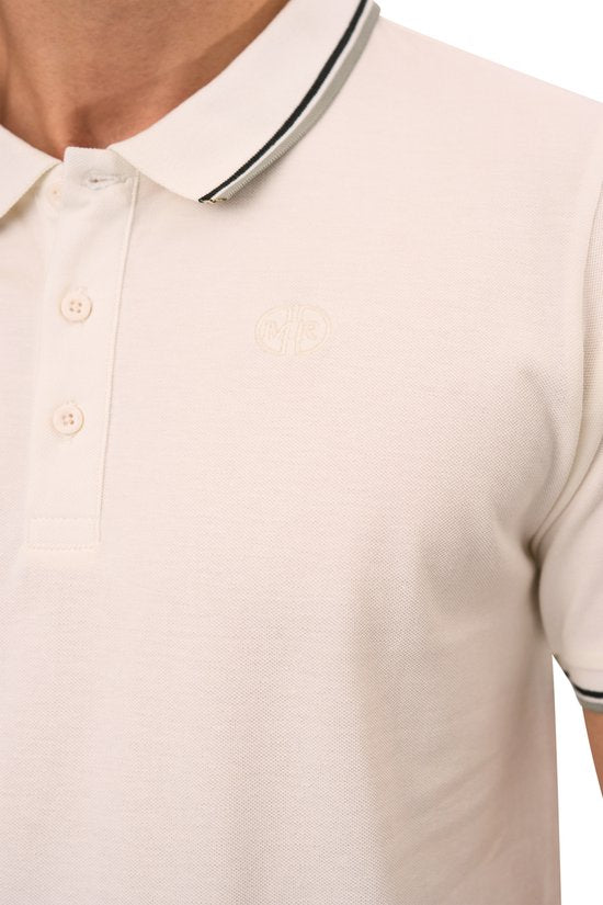 Mario Russo Polo Shirt Edward - Polo Shirt Männer - Polohemden Männer - Baumwolle - Off White