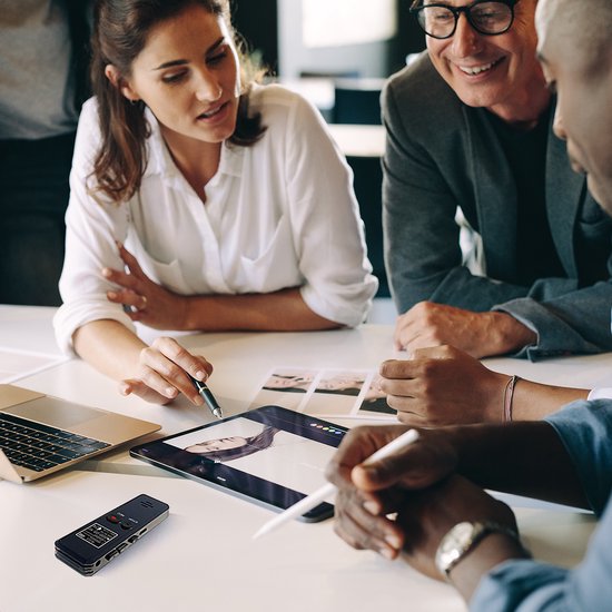 Auronic Digitales Diktiergerät - 8GB Speicher - Rauschunterdrückung - USB wiederaufladbar - Schwarz