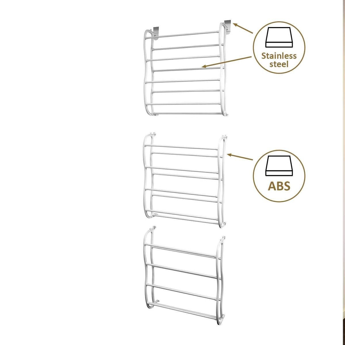 O'DADDY® Hängeschuhtür - Geeignet für aufrechte und stumpfe Türen, beidseitig - 20 x 51 x 182 cm - Weiß