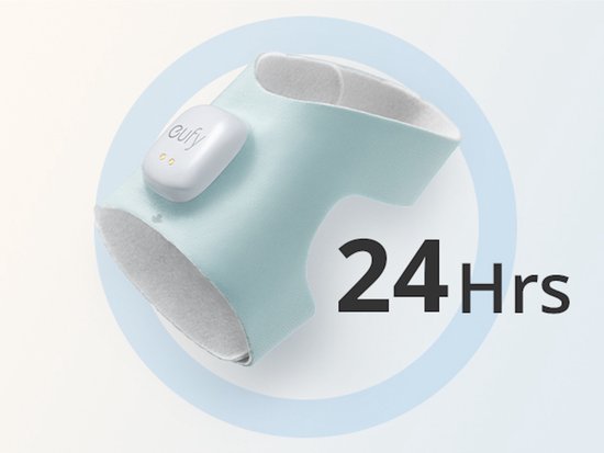 eufy Baby S340 - Smart Sock Baby Monitor - 2,4 GHz Wi-Fi - Überwachung von Schlafverhalten, Nickerchen, Herzfrequenz und Blutsauerstoffgehalt - Für Kinder von 0 bis 18 Monaten.
