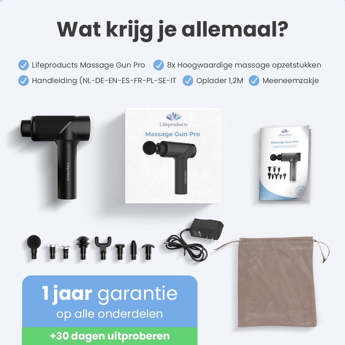 Lifeproducts - Massagepistole PRO - Massagepistole - Schwarz