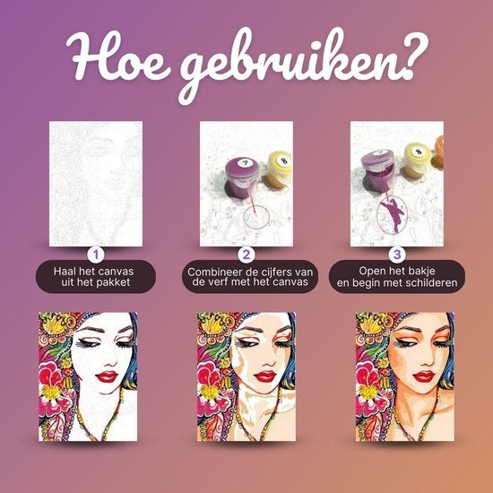 Rubye® Malen nach Zahlen Erwachsene - Romantischer Park - Inklusive Farbe und Pinsel - Leinwandmalerei - Farbe nach Zahlen - 40x50cm