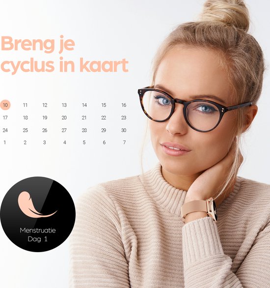 Actyve Smartwatch Damen Roségold - Apple & Android - Voller Touchscreen