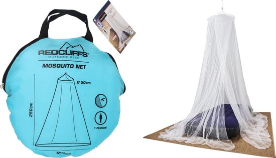 Redcliffs Moskitonetz aus Polyester für 1 Person – Moskitonetz nicht imprägniert –