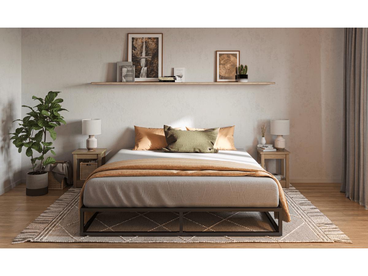 Emma Metallbett mit Lattenrost – 90 x 200 cm – Schwarz