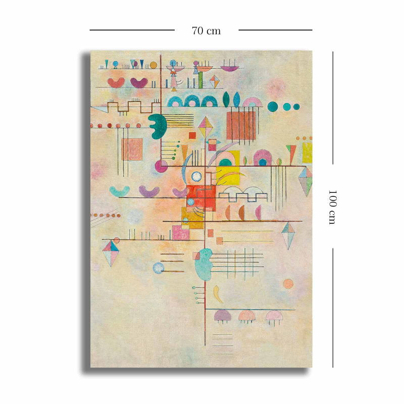 Forme Gentle Ascent Wanddekoration – Wassily Kandinsky – Leinwand mit Holzrahmen – 70 x 100 cm