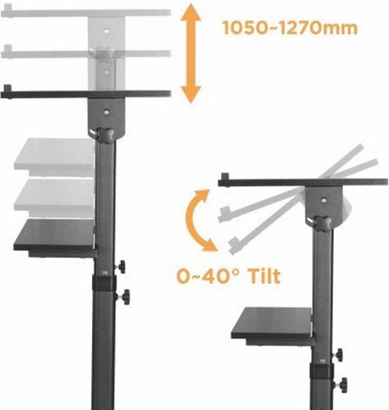 Rednerpult - Präsentationsmöbel - mobil - höhenverstellbar