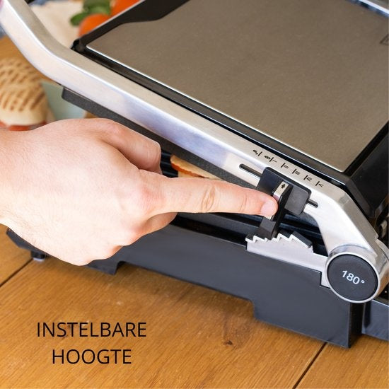 Safecourt Kitchen - 3-in-1 Kontaktgrill - Toaster - Abnehmbare Platten - 180 °C Gril - Schwarzl