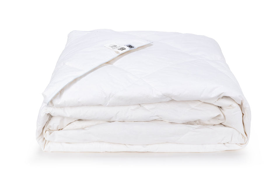 H&Q Daunendecke – 90% Entendaunen – Ganzjahresdecke – Kassettensteppung – Oeko-Tex – 720 g – 140 × 200 cm – Weiß
