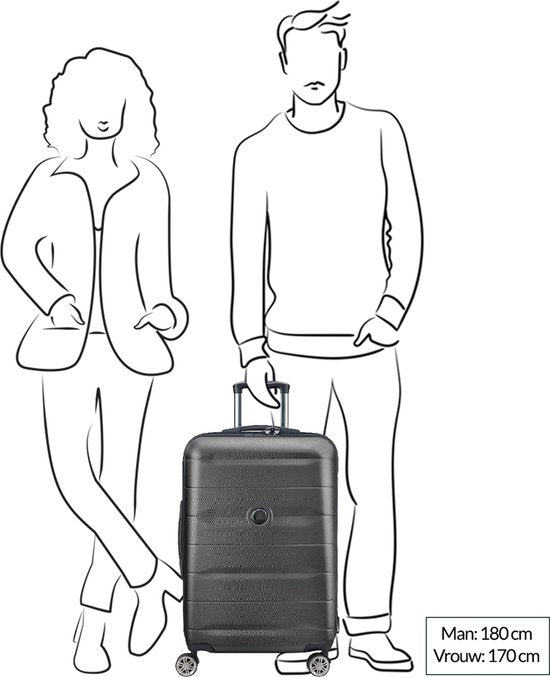 Delsey Comete Plus Trolley-Koffer - 67 cm - Schwarz