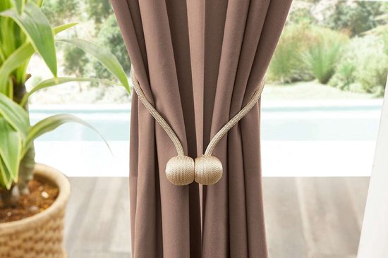 Larson – Samtvorhänge – 1,4 m x 2,5 m – Ringe – Rosa