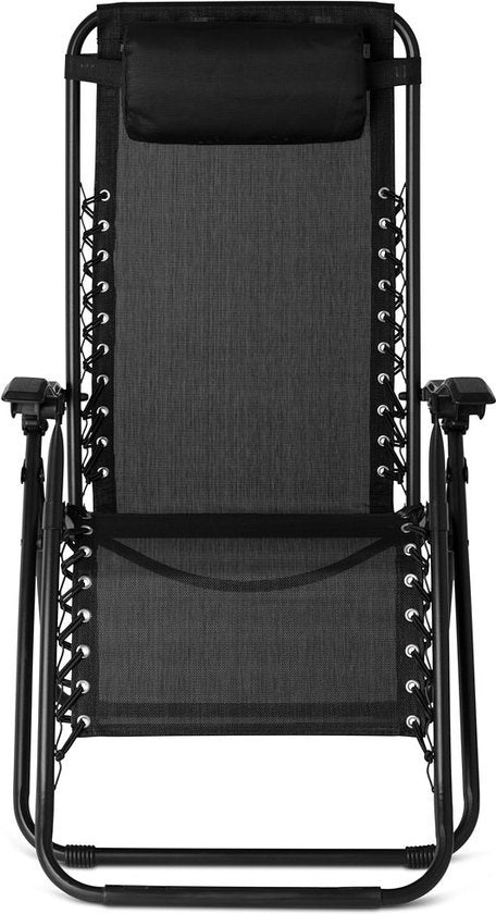 Komfortable Liegestühle - 2 Stück - Schwarz - Garten