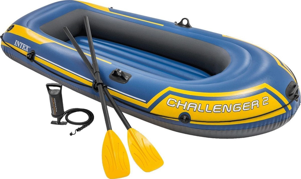 Intex Challenger 2 aufblasbares Boot - 2 Personen - blau/gelb
