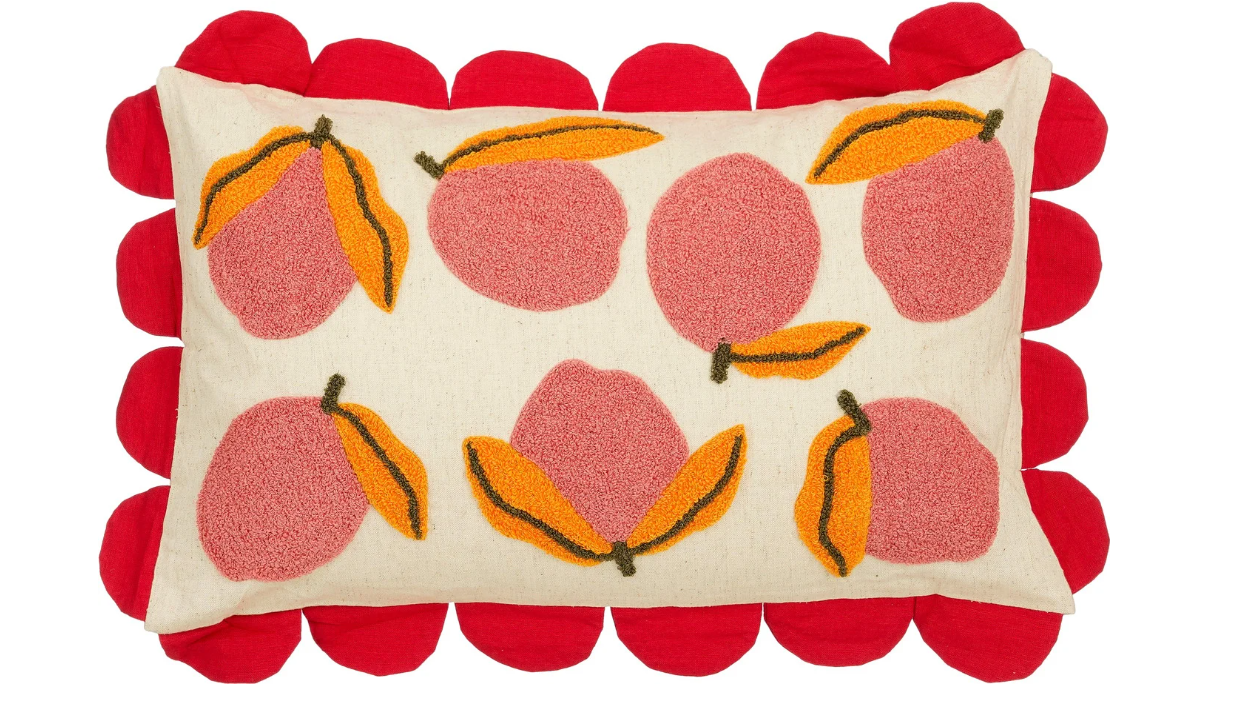 Mica Decorations - Dekokissen Vita weiß/rosa/rot - 65 x 45 cm