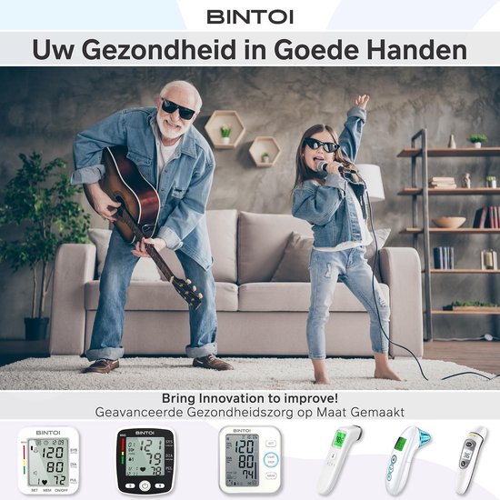 Bintoi® Stirnthermometer - Temperaturanzeige - Fieberthermometer für Erwachsene und Babys - Infrarot-Thermometer Körper - Digitales Stirnthermometer