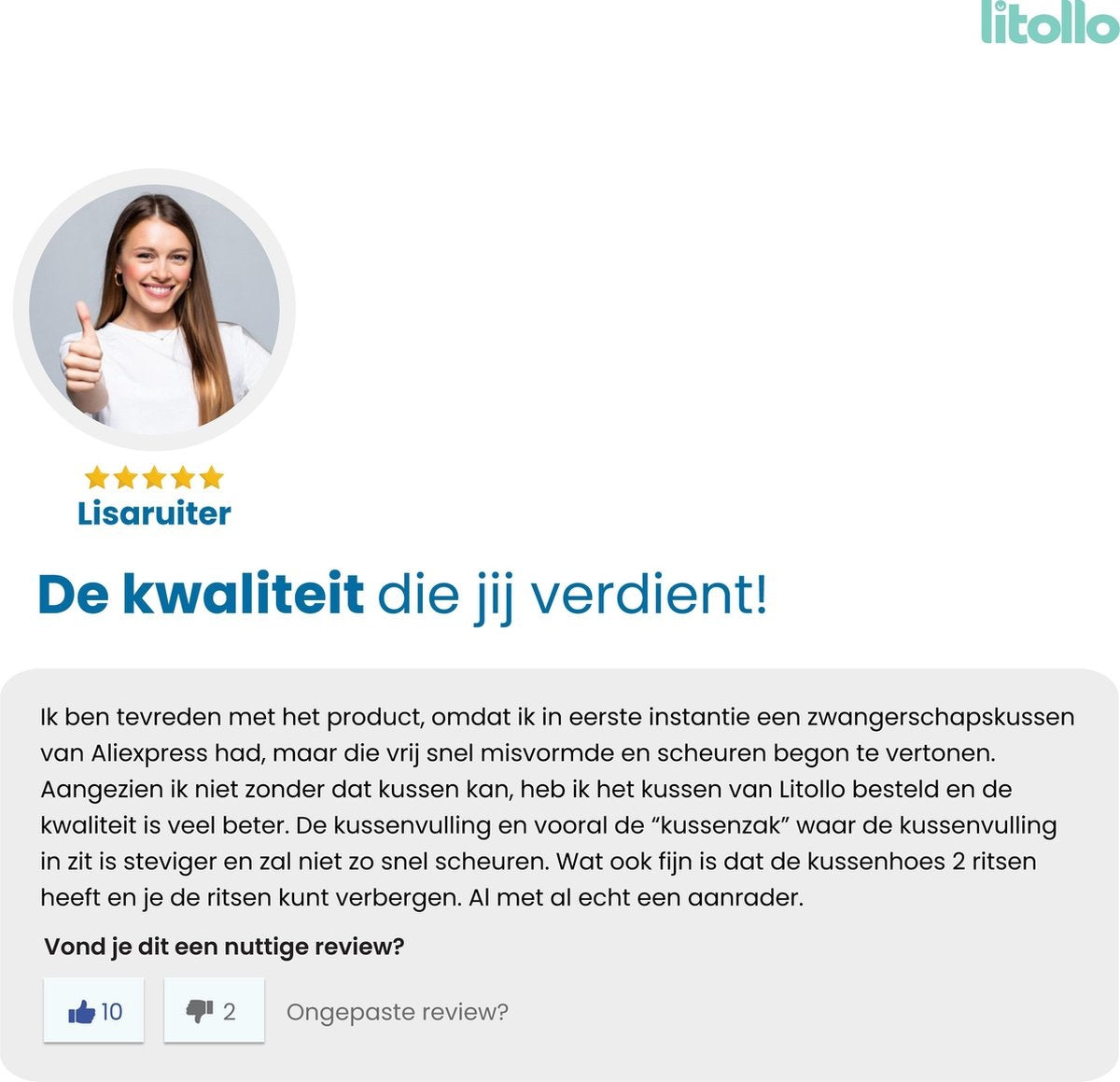 Litollo® Umstandskissen XXL | Stillkissen | Körperkissen| 280cm | Weiches Vliesgewebe | Körperkissen | Abnehmbarer Bezug | Grau