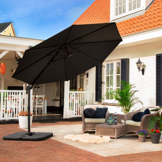 VONROC Sonnenschirmkacheln Bardolino - Befüllbare Sonnenschirmkacheln - 50x50cm - Fassungsvermögen 25L - 4 Stück für schwimmenden Sonnenschirm