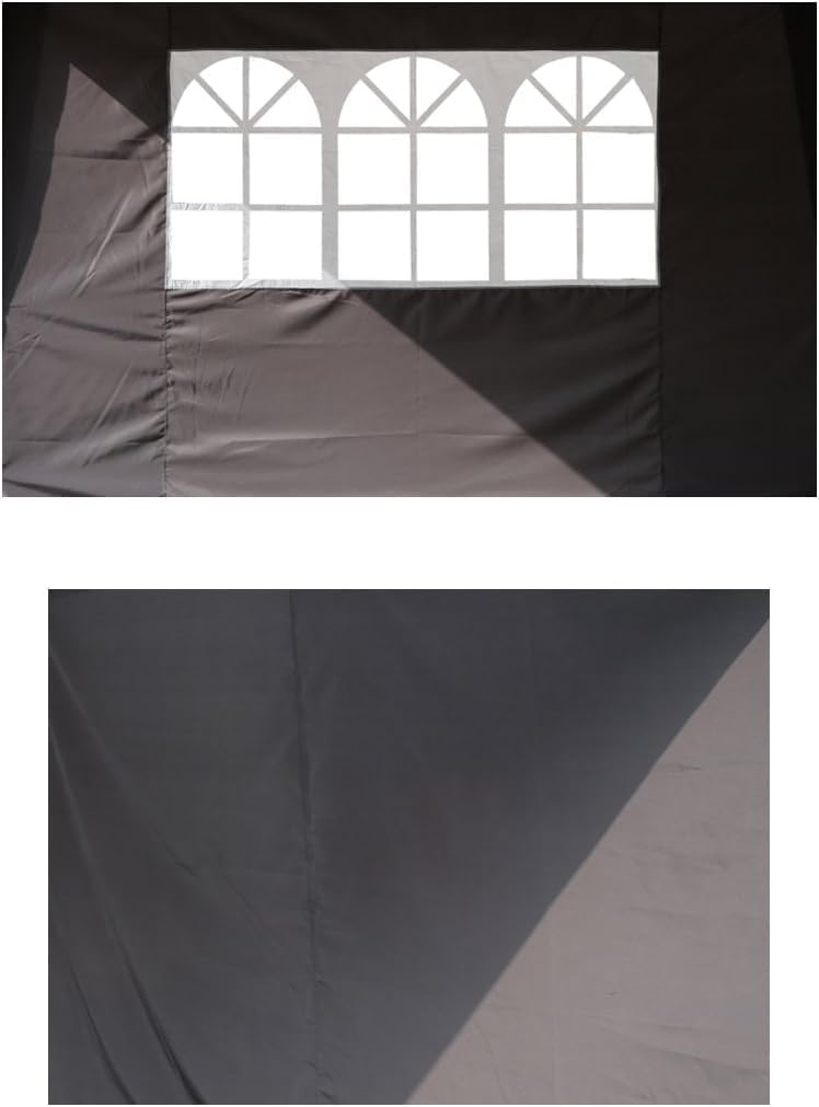 Angel Living Seitenwände für Partyzelt 2,5 x 2,5 m – 2 abnehmbare Seitenwände – grau-beige