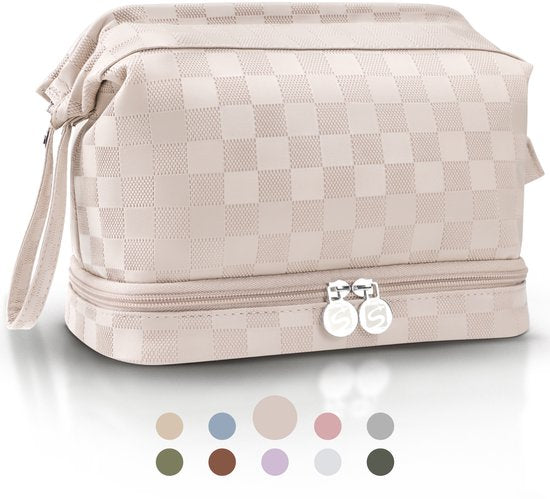 Skycases Travel Essentials - Kulturtasche und Make-up-Organizer - wasserdicht und kompakt - geeignet für Reisen und den täglichen Gebrauch - Unisex - Hellrosa