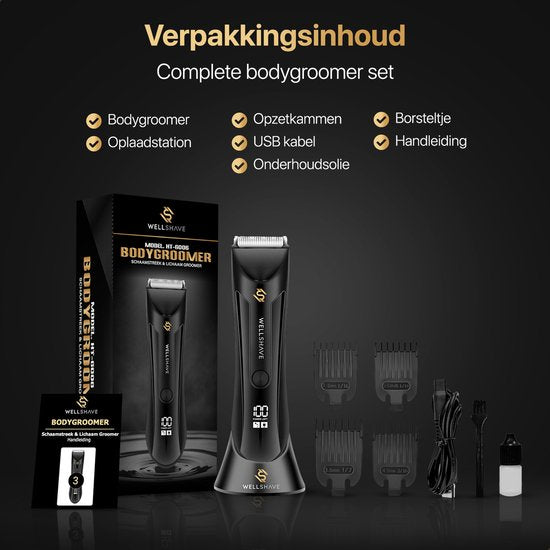 Wellshave Bodygroomer Men PRO - Body Trimmer Men - Rasierer für Schambereich & Körper