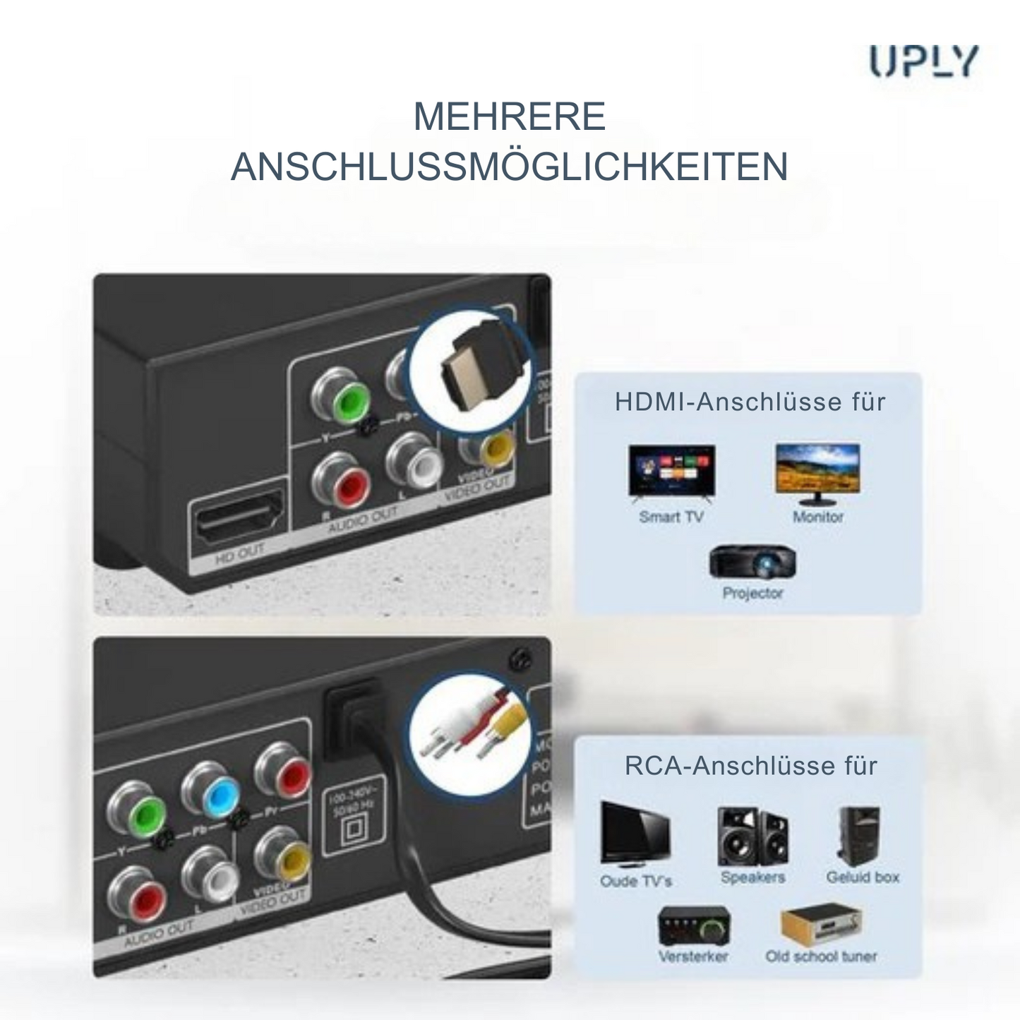 UPLY - DVD-Player - mit HDMI - Full HD - inkl. Fernbedienung - USB - Schwarz