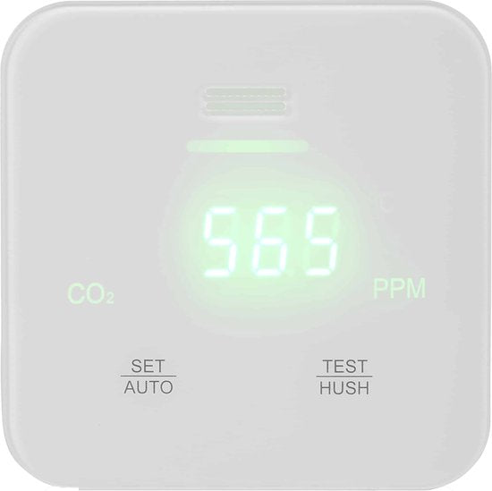 Smartwares FGA-13900 – Luftqualitätsmessgerät für Kohlendioxid – CO₂-Alarm – 85 dB – 3 Sensoren – Sprachansage