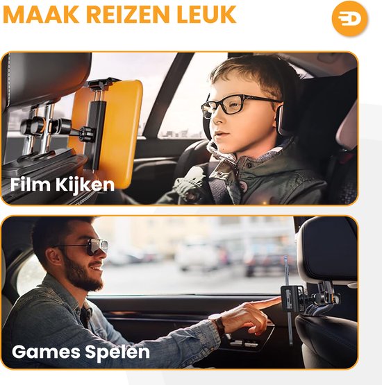 Drivv. Luxuriöser Tablet-Halter - Für Auto - Kopfstütze - 360 Grad drehbar - Für Tablet, Telefon und mehr
