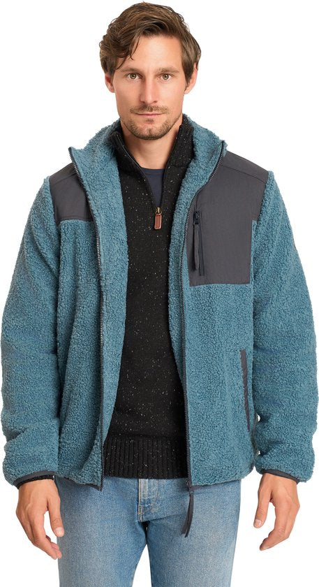 Mario Russo Teddy Vest Ottawa - Herren Übergangsjacke - Blau - Größe M
