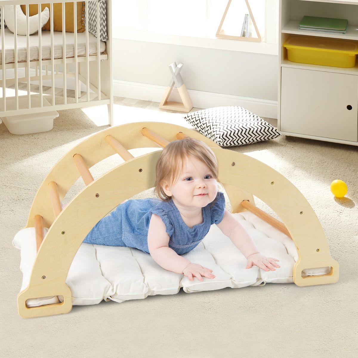 Coast Kletterbogen mit weichem Kissen - Holz - 81 x 50 x 38,5 cm - Naturfarbe