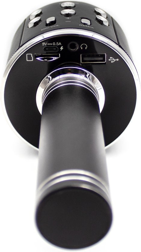 Denver Karaoke-Mikrofon Bluetooth - Drahtlos - Karaoke-Set - Eingebauter Lautsprecher - AUX - MicroSD - KMS20 - Schwarz