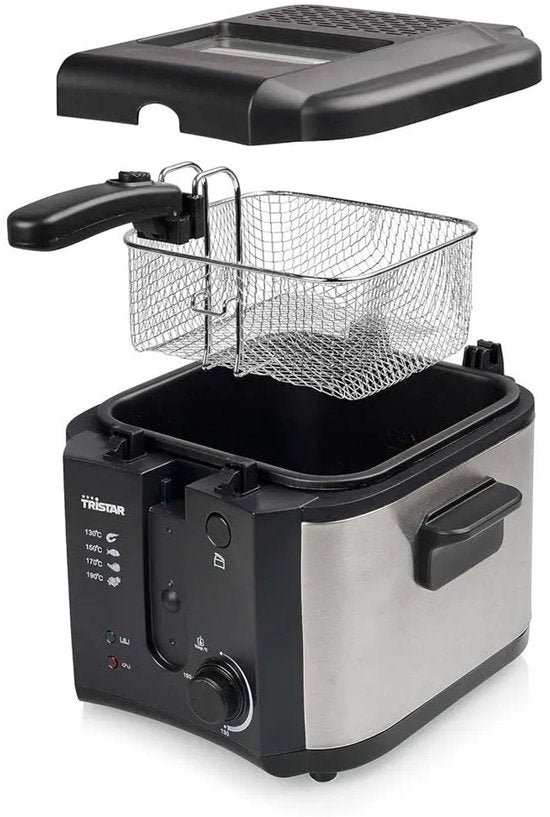 Tristar Fritteuse 2,5 Liter – FR-6878 – Fritteuse 1600 W – Klappbarer Griff – Schwarz