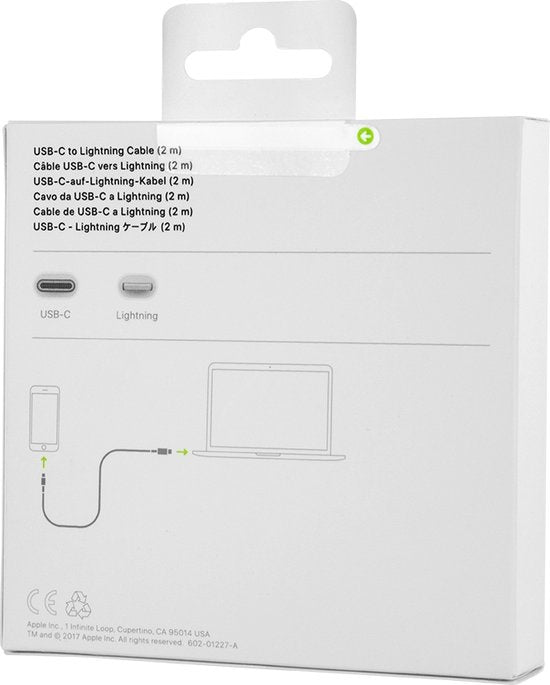 Apple – Lightning-Ladekabel – USB-C auf Lightning – 2 m – Weiß