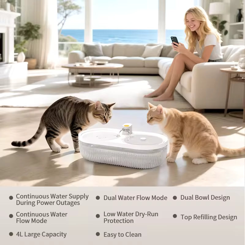 LeLo pets MSP-05 Selbstreinigende Katzentoilette 65 l mit Trinkbrunnen – weiß