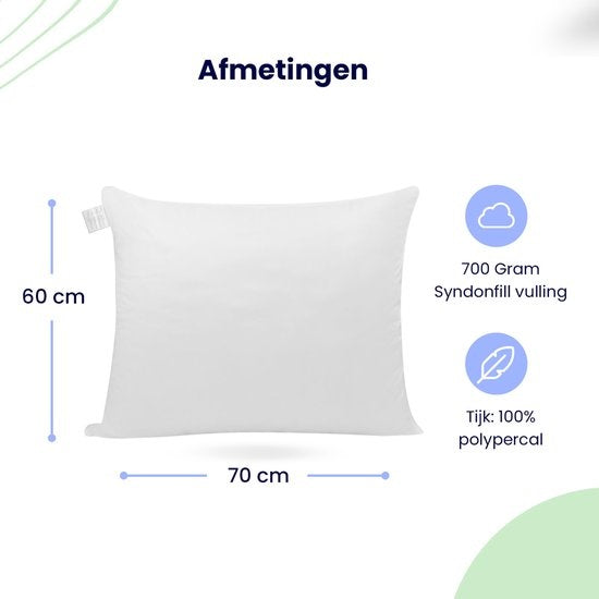 Soulsnooze - Luxus Hotel Qualität Kissen - 2er Set - Weiß - Medium - 60x70 cm - Verstellbares Design - Schlafzimmer Kissen - Anti Allergie - Waschbar