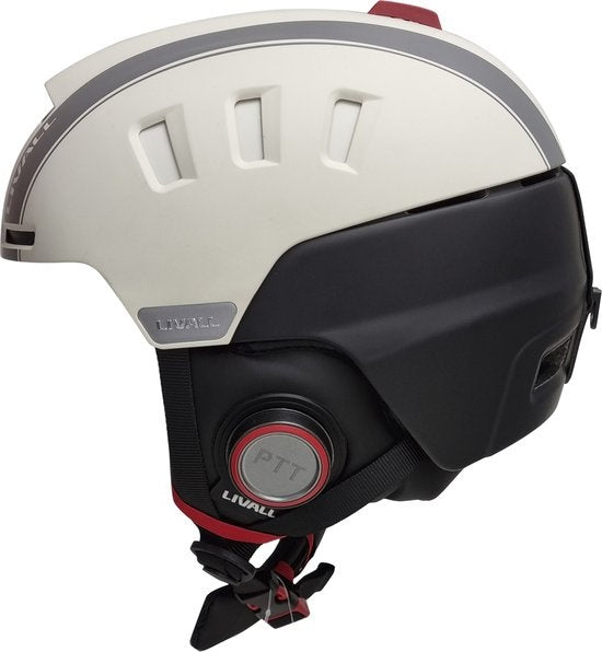 Livall - Smart Skihelm RS1 - Stereo Speakers - Sprachsteuerung - Größe Medium - Weiß