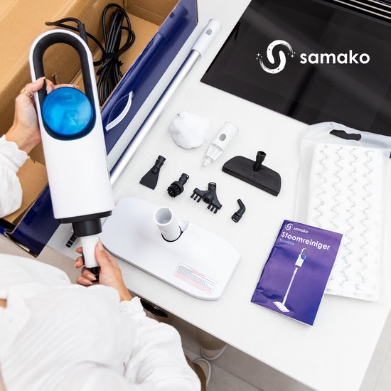 Samako - Royal Elite Dampfreiniger - Handdampfer - Teppichreiniger - weiß