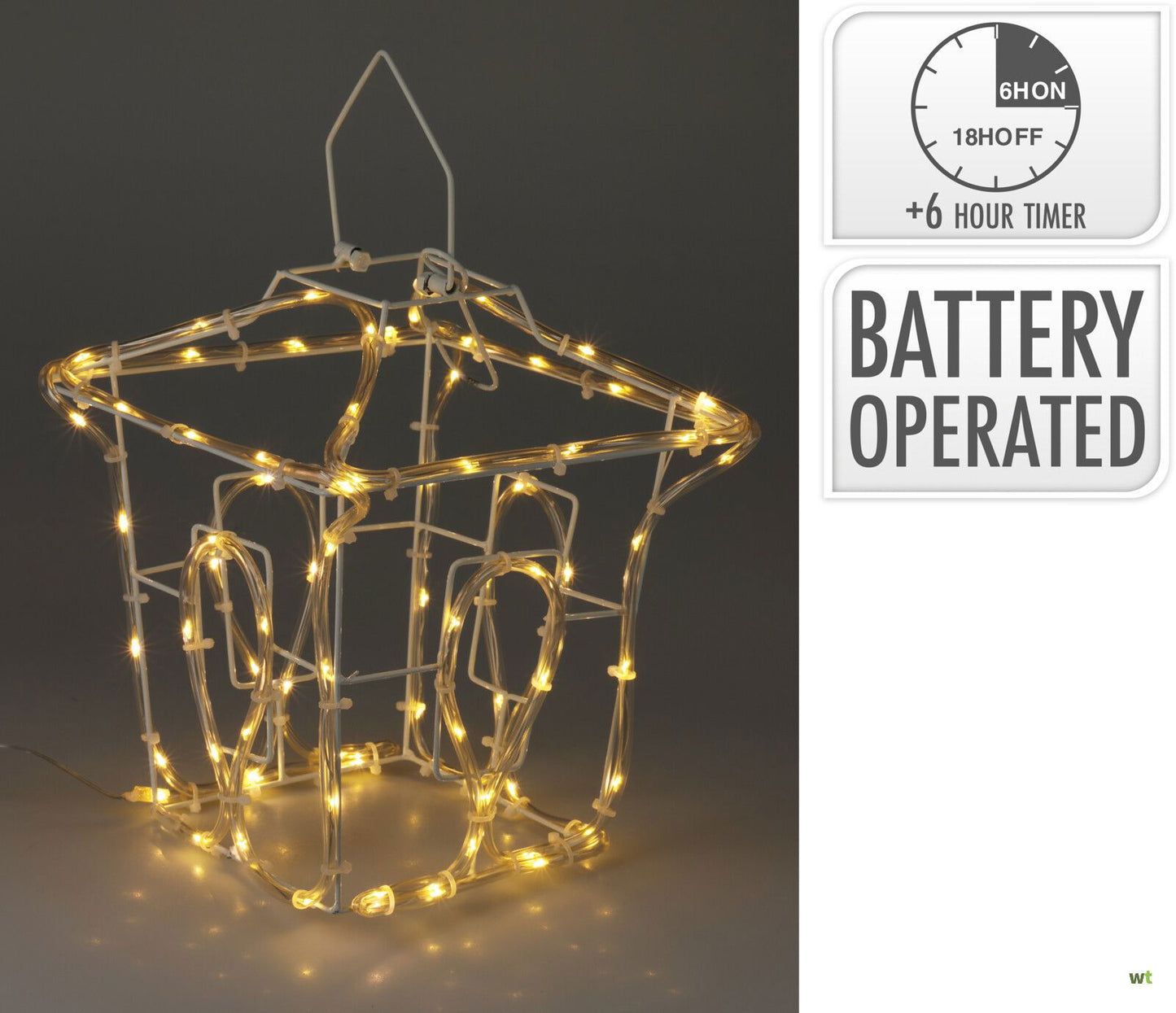 Nampook Snake light Laterne - Polypropylen - Warmweißes Licht - 22x22x25 cm