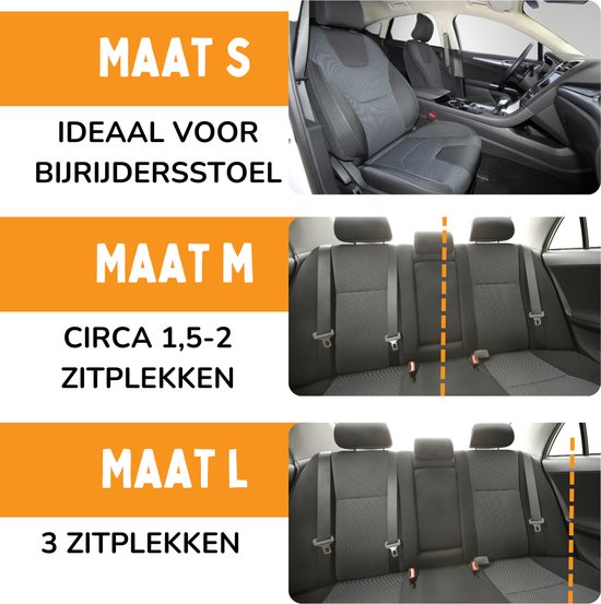 Autositz Hund Deluxe Rücksitz - Hundekorb Auto mit Sicherheitsgurt - Autokorb Hund - Hundesitz - großer Hund - Schwarz - Größe M