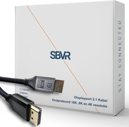 DisplayPort-Kabel 2.1 - 16K@60Hz/8K@120Hz/4K@144Hz - DisplayPort zu DisplayPort - DP-Kabel - 2 Meter