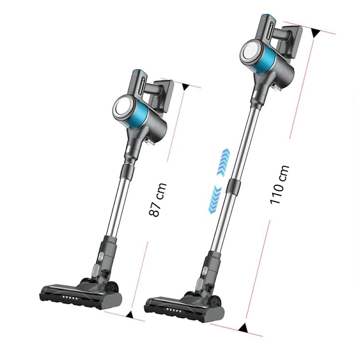Ochama 4-in-1-Akku-Staubsauger – Stab- und Handstaubsauger – 18 kPa Saugleistung – 40 Minuten Laufzeit – LED-Anzeige