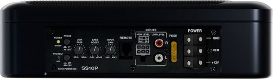 Skoov SlimBass Auto-Subwoofer mit integriertem Verstärker - 200W - Fernbedienung - Lautsprecher - Untersitz - Aktiv - Tieftöner