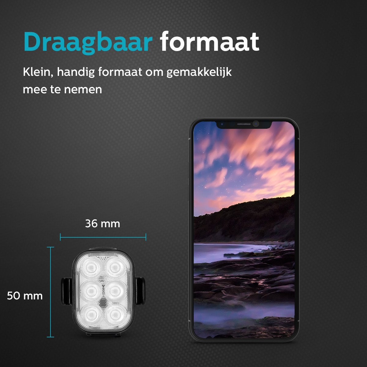 Inlustro LED-Fahrradlicht-Set - Vorder- und Rücklicht - USB aufladbar - wasserdicht - 7,5 x 3,2 cm - Schwarz