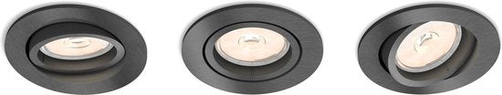 Philips Donegal Einbaustrahler - 3-Licht - grau - rund