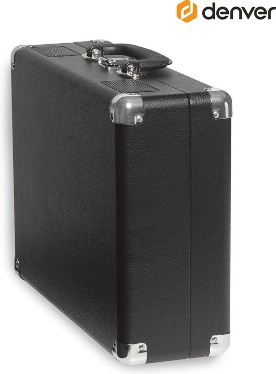 Denver - Plattenspieler - Integrierte Lautsprecher - Inkl. PC-Software - Autostopp - Retro - VPL120 - Schwarz