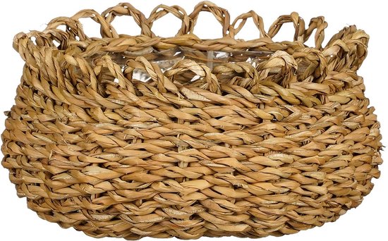 Mica Decorations Gourdon Pflanzenkorb - 4er-Set - H17 x Ø31 cm - Braun